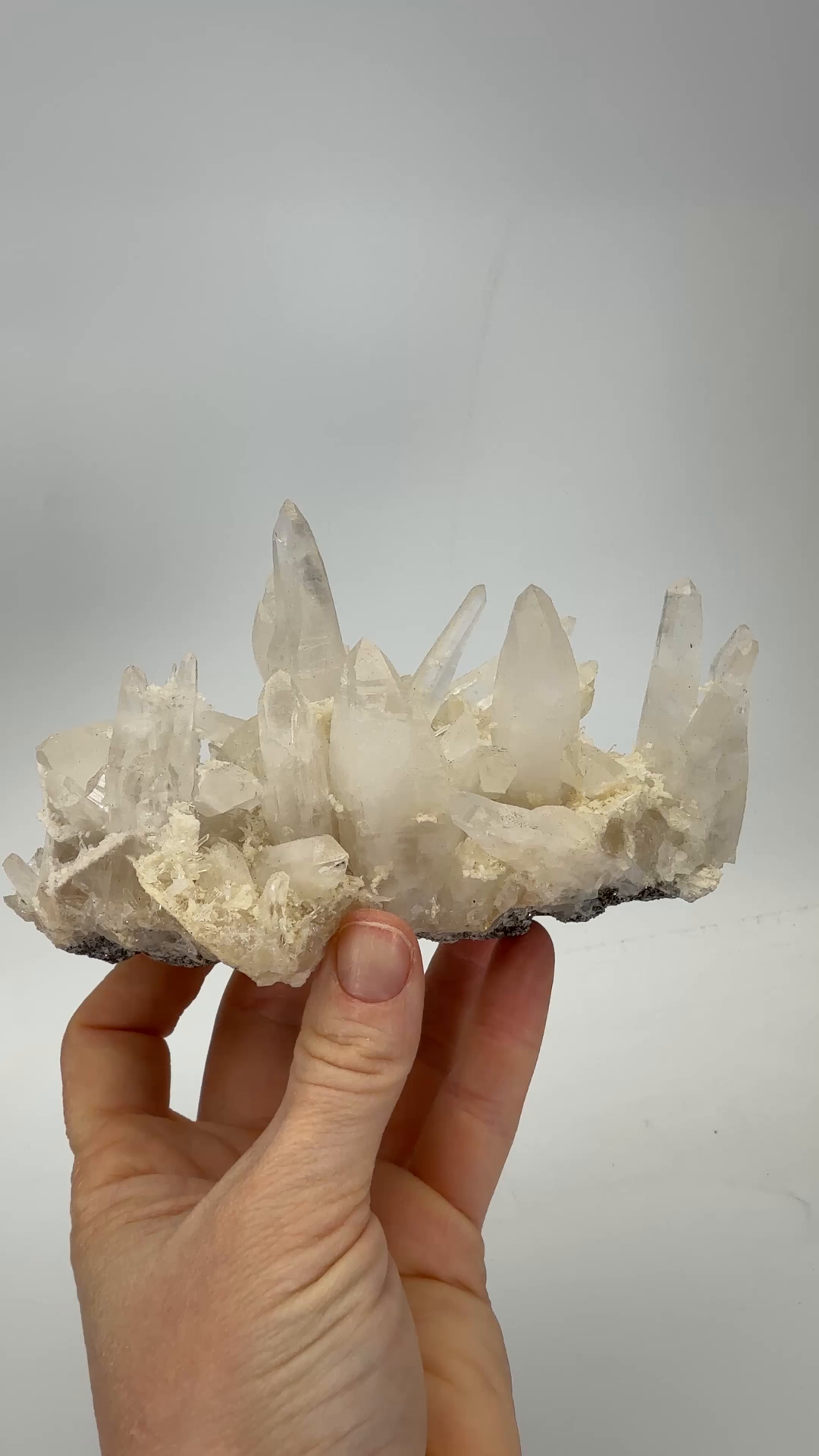 Quartz Cluster on Galena from Cavnic Mine, Romania DS2556