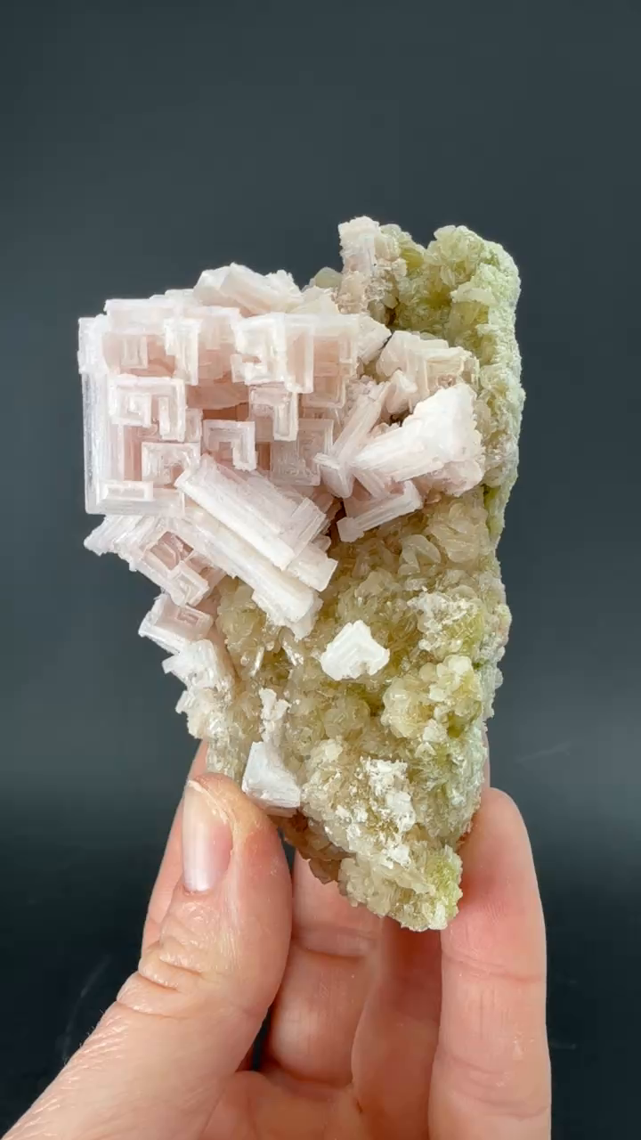 Pink Halite on Trona