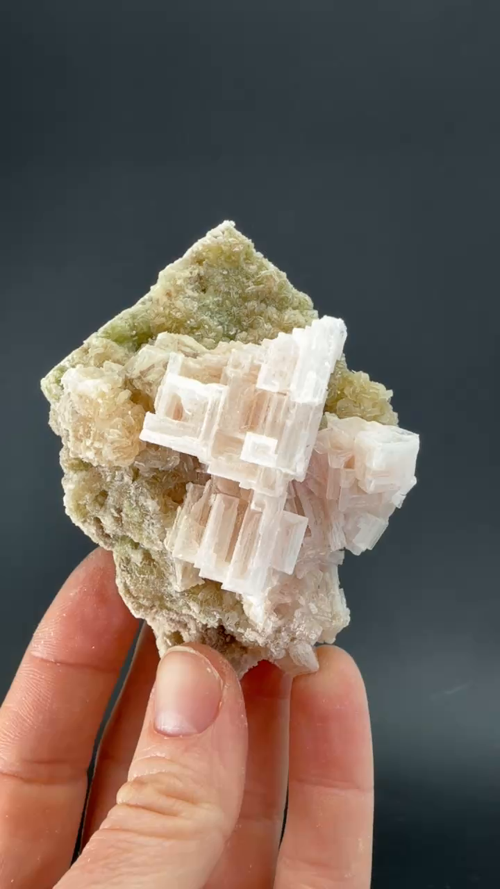 Pink Halite on Trona