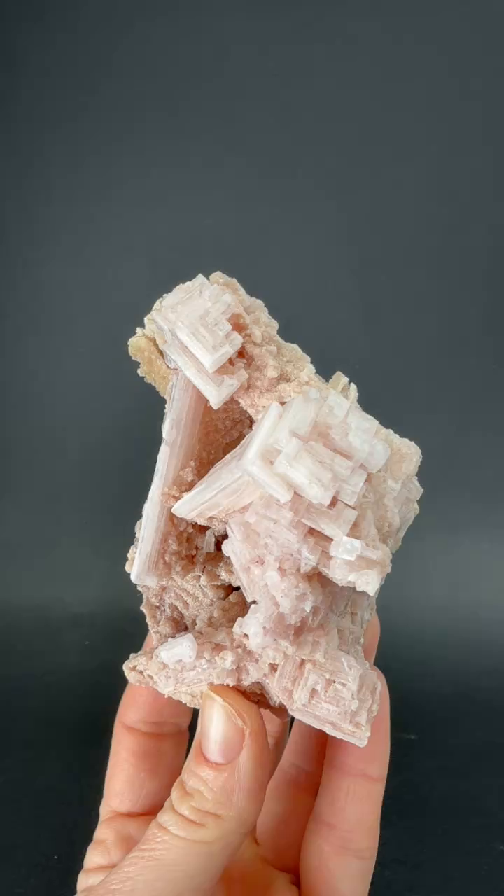 Pink Halite on Trona