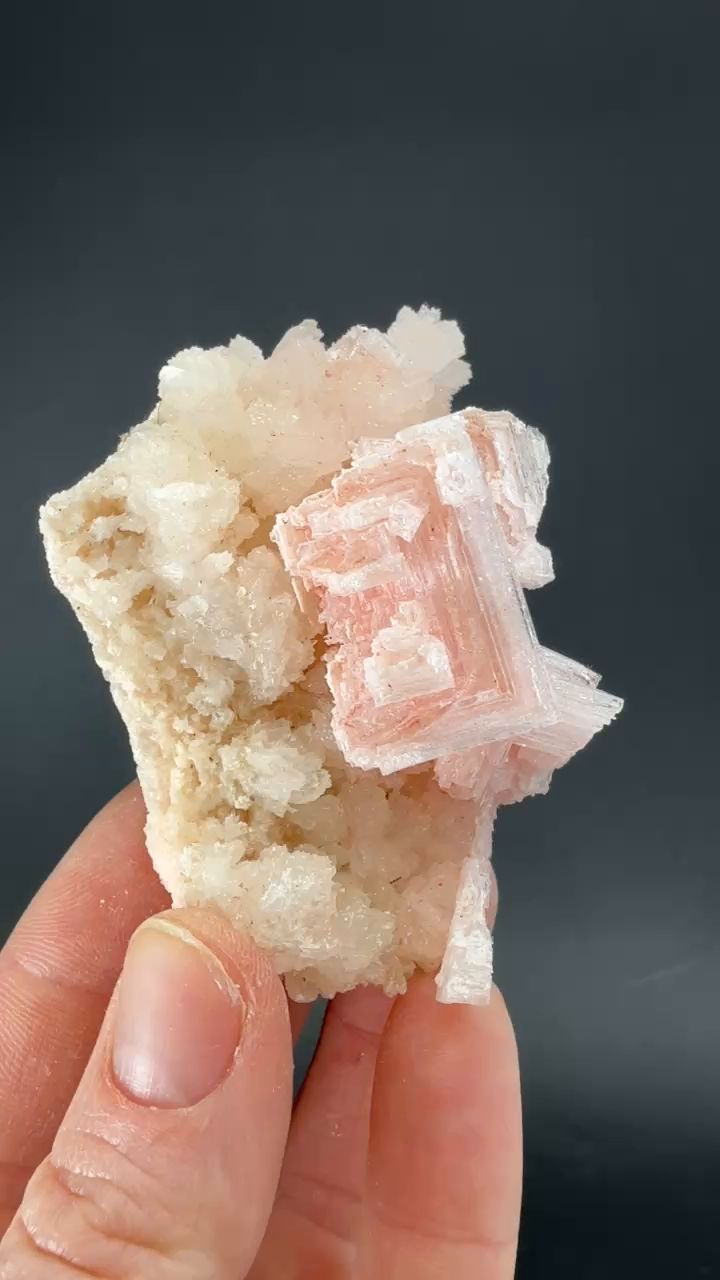Pink Halite on Trona