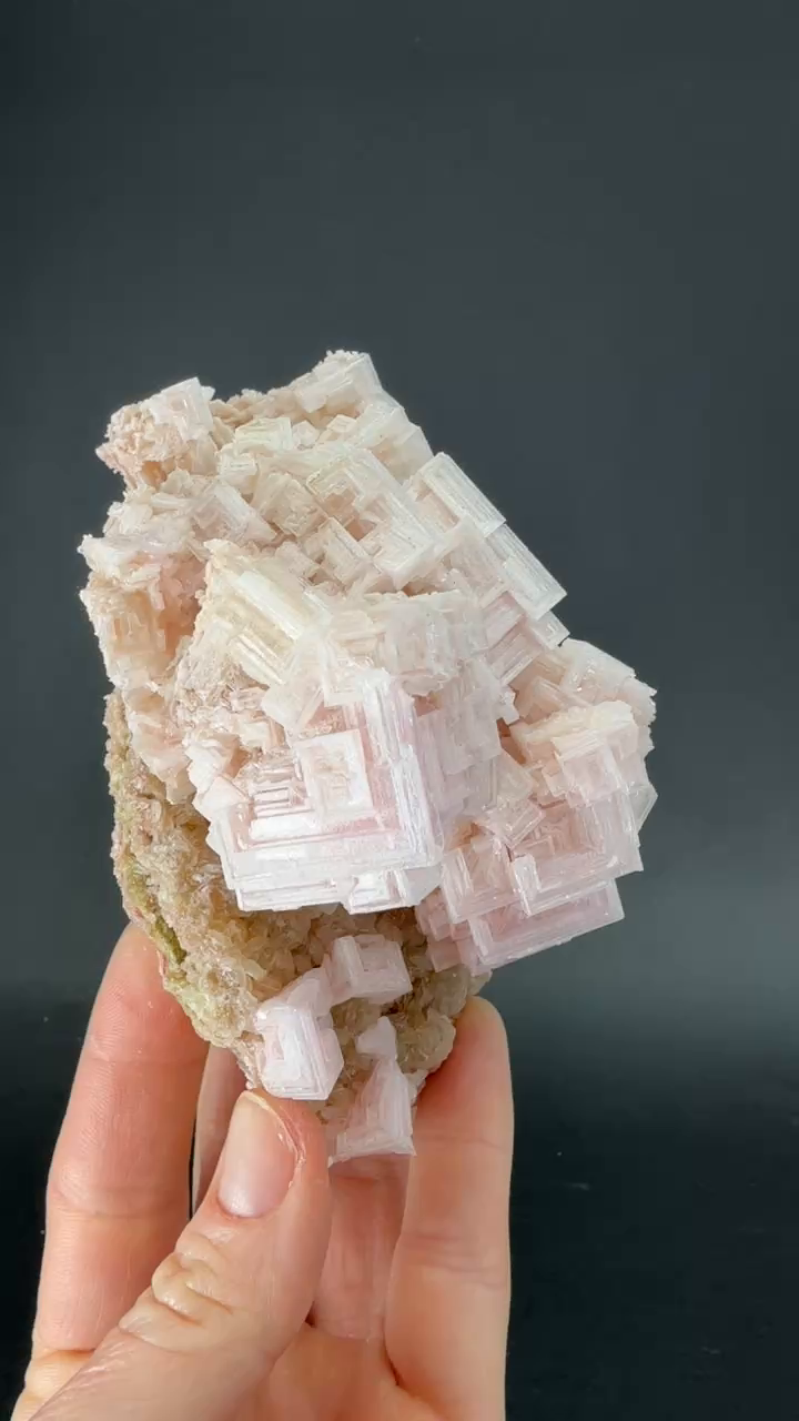 Pink Halite on Trona