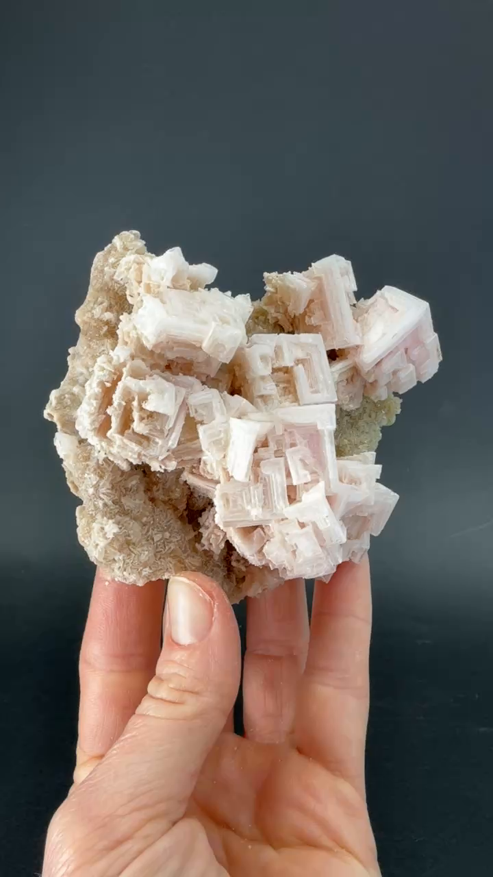 Pink Halite on Trona