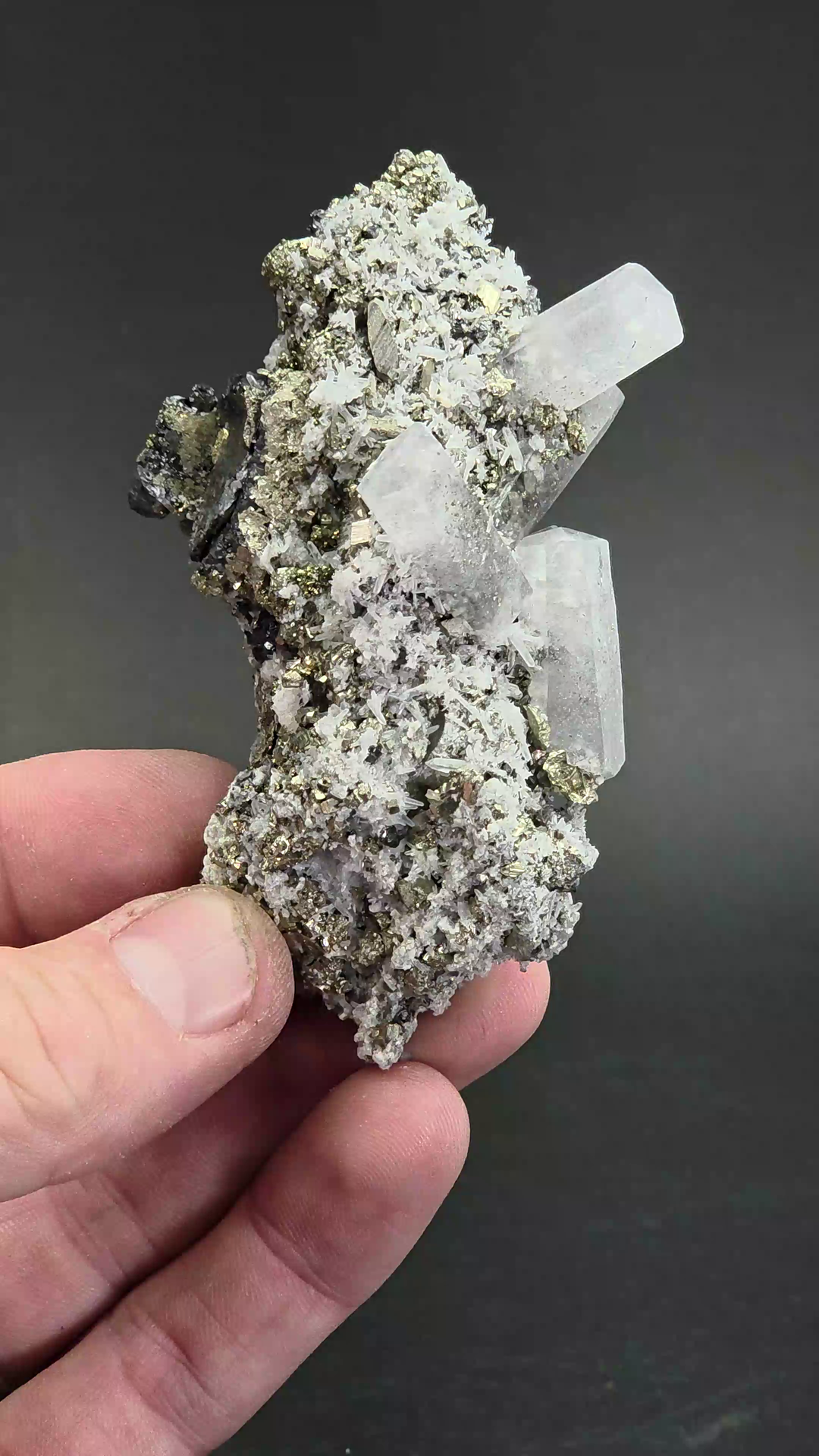 Calcite and Pyrite Specimen from Peru DS625