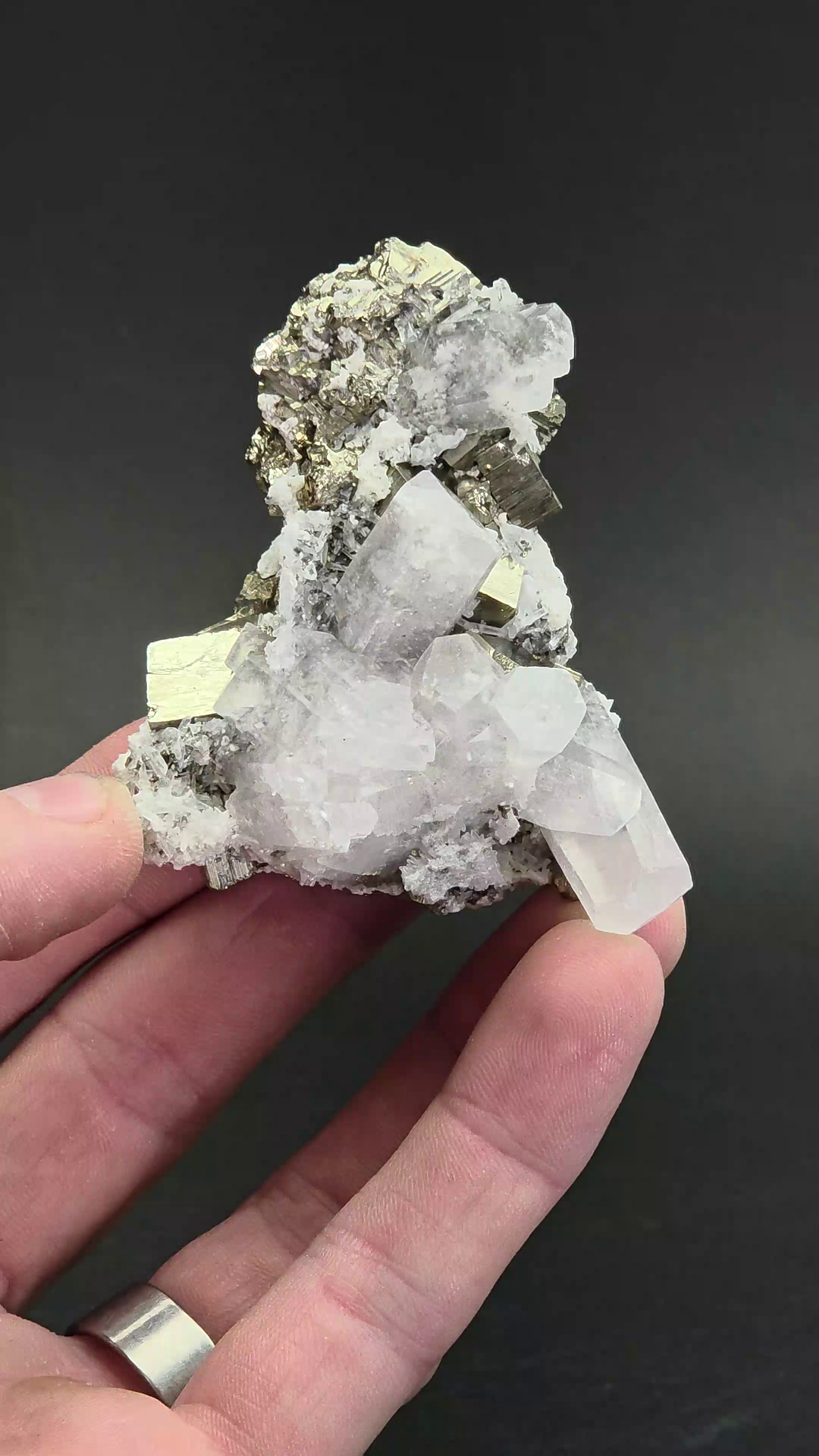 Calcite and Pyrite Specimen from Peru DS626
