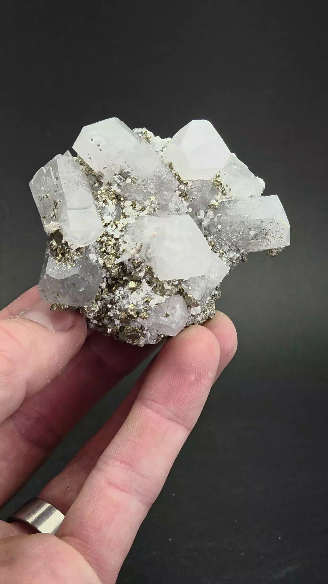 Calcite and Pyrite Specimen from Peru DS627