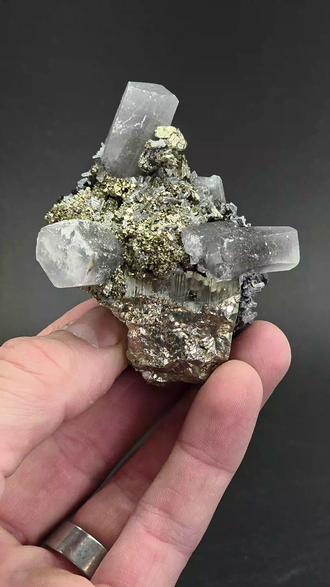 Calcite and Pyrite Specimen from Peru DS630