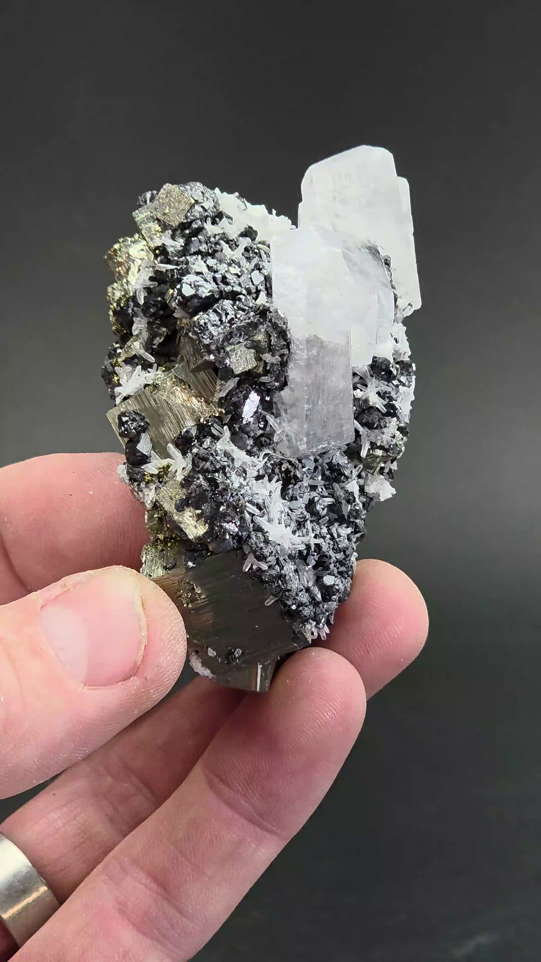 Calcite, Pyrite and Galena Specimen from Peru DS632
