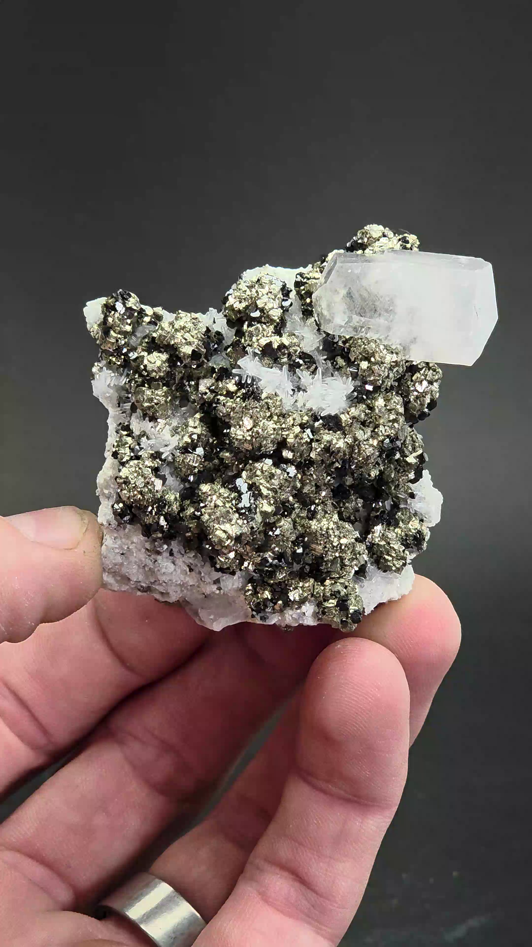 Calcite, Pyrite and Sphalerite Specimen from Peru DS640