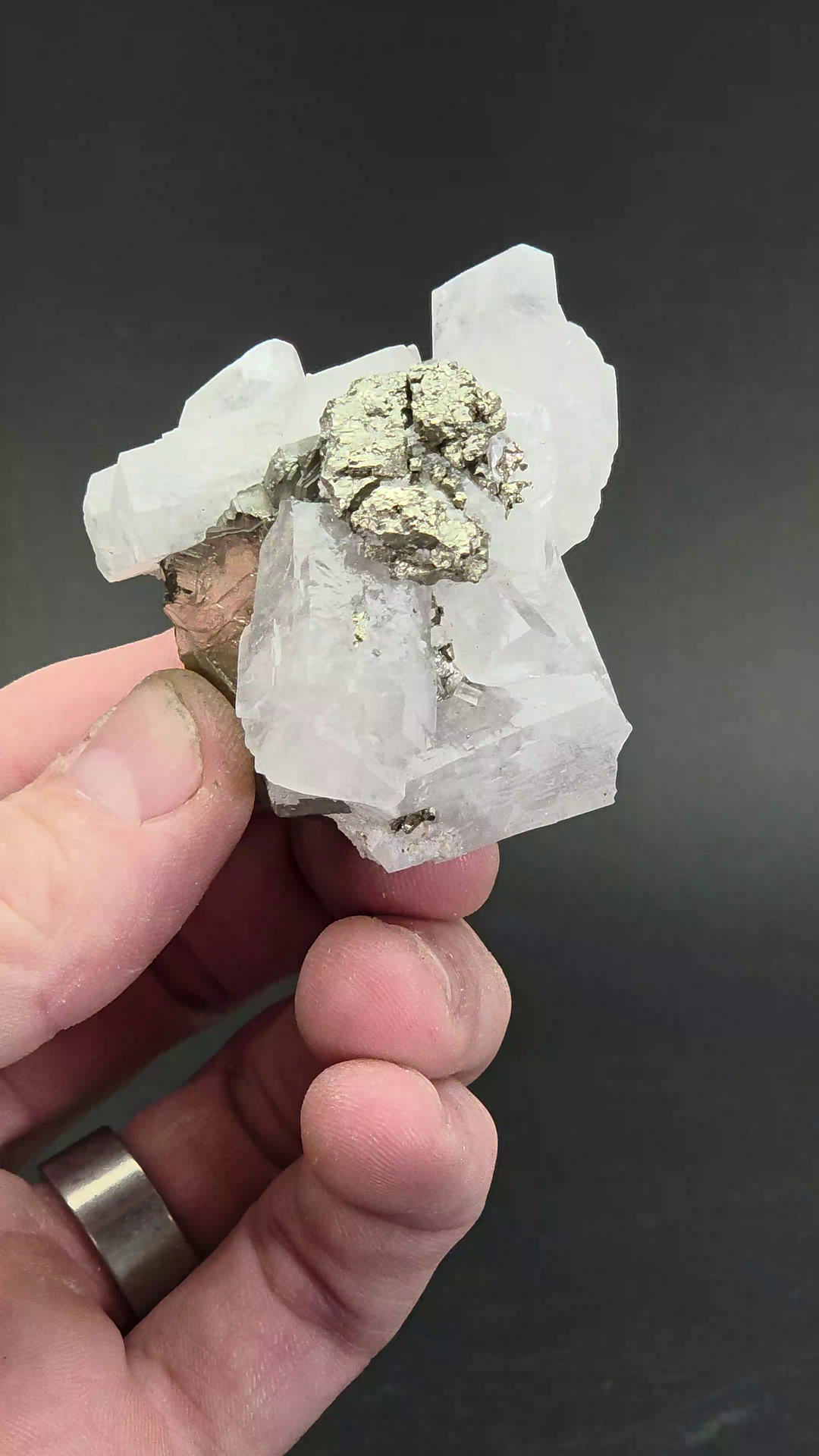 Calcite and Pyrite Specimen from Peru DS645