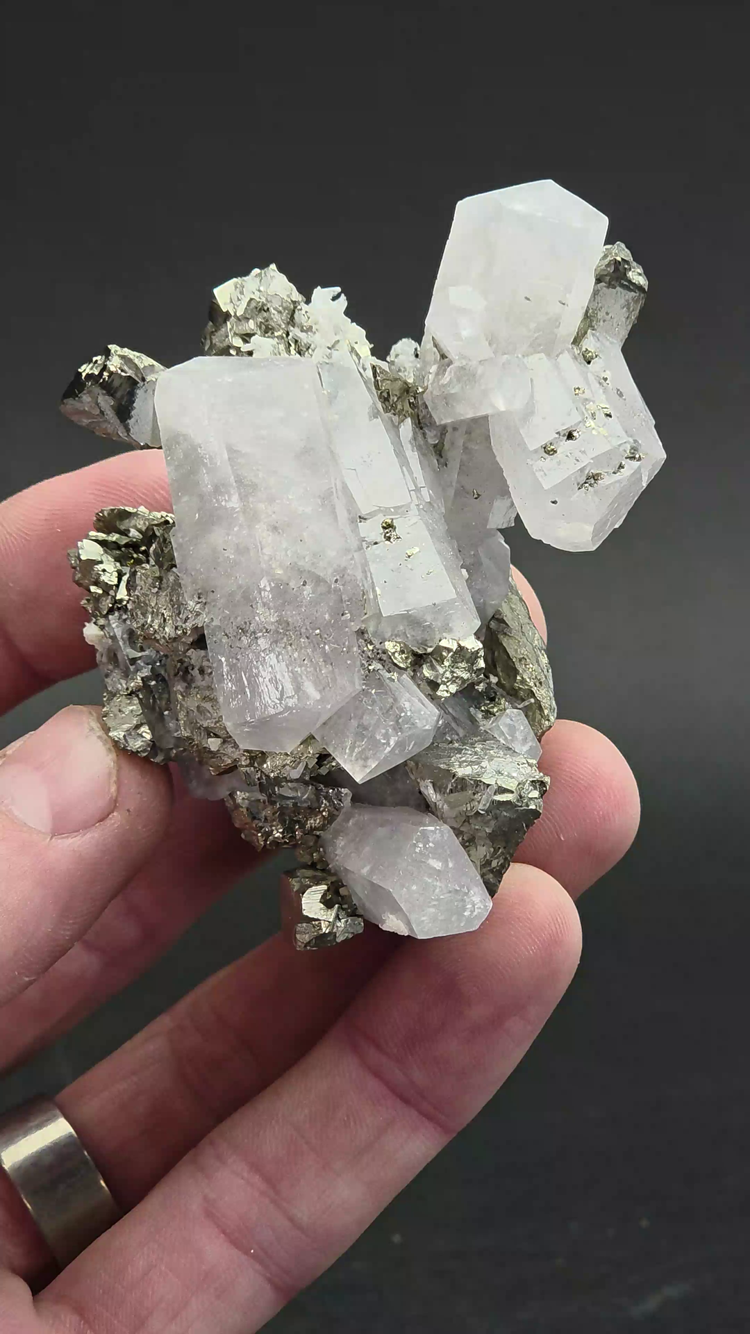 Calcite and Pyrite Specimen from Peru DS648
