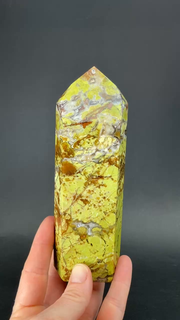 6" Green Opal Tower