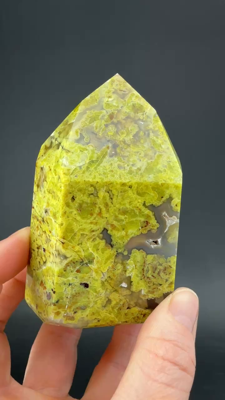 3.5" Green Opal Tower