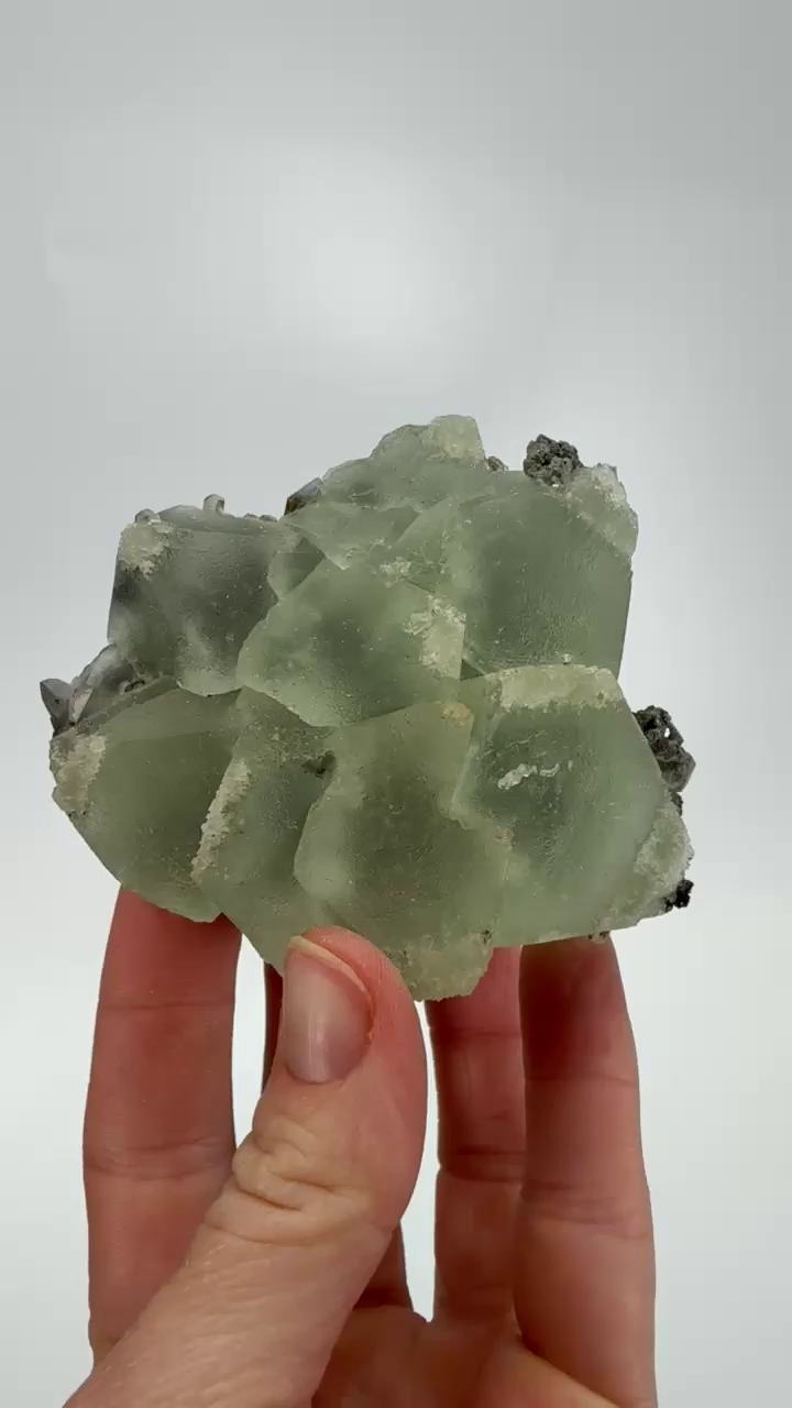 Green Octahedral Fluorite from Xianghualing