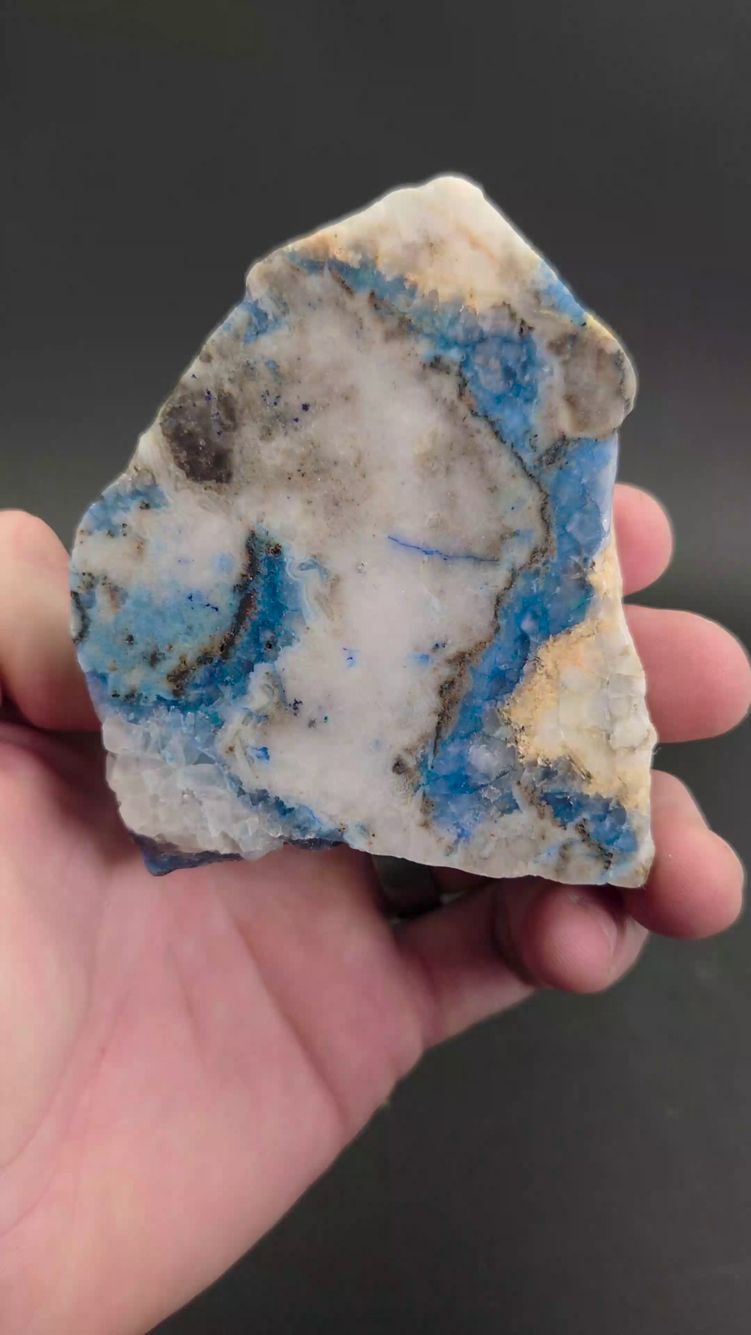Azurite, Tetrahedrite, Fluorite and Malachite Slab DX2529