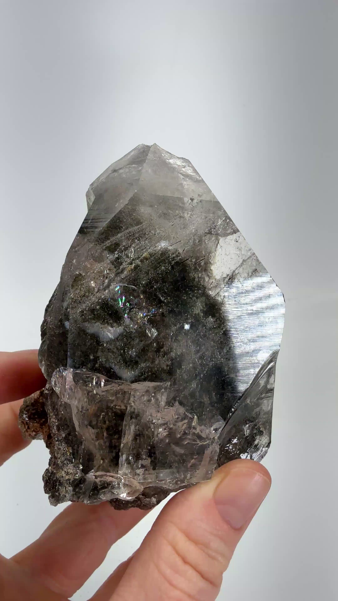Himalayan Quartz with Black Rutile Inclusions DX2617