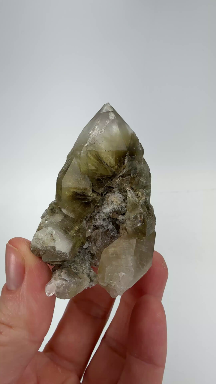 Himalayan Quartz with Rutile and Actinolite Inclusions DX2630