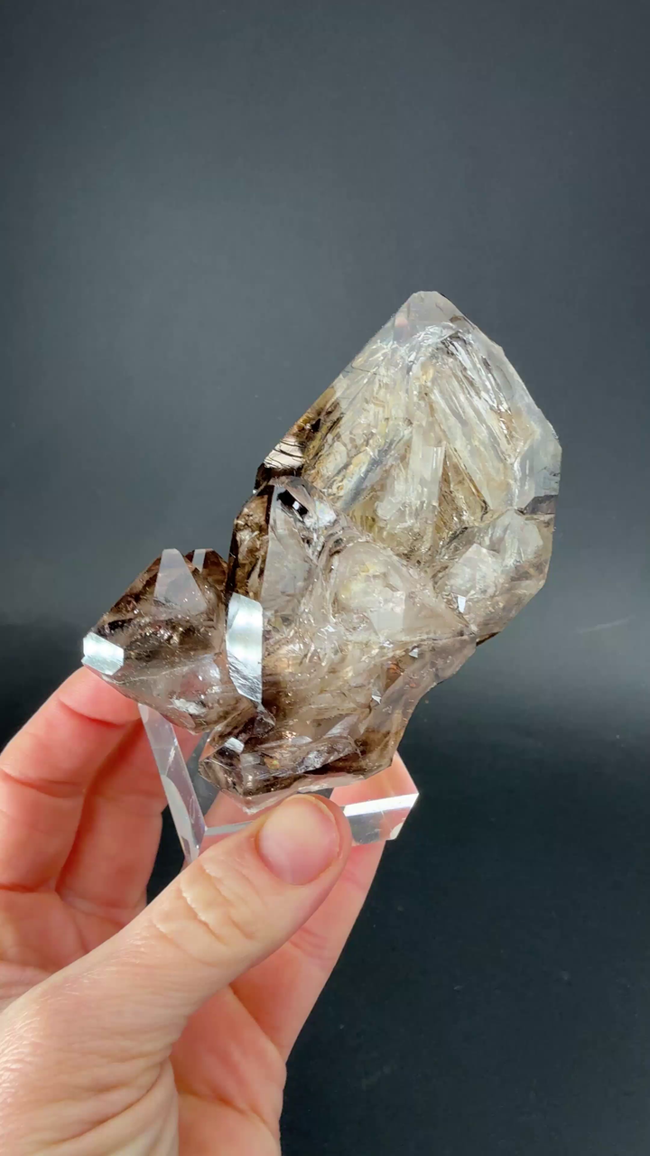 Smoky Skeletal (Elestial) Quartz from Tanzania DX3019