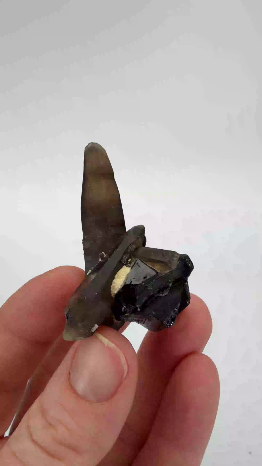 Smoky Quartz on Schorl from Namibia DX3259