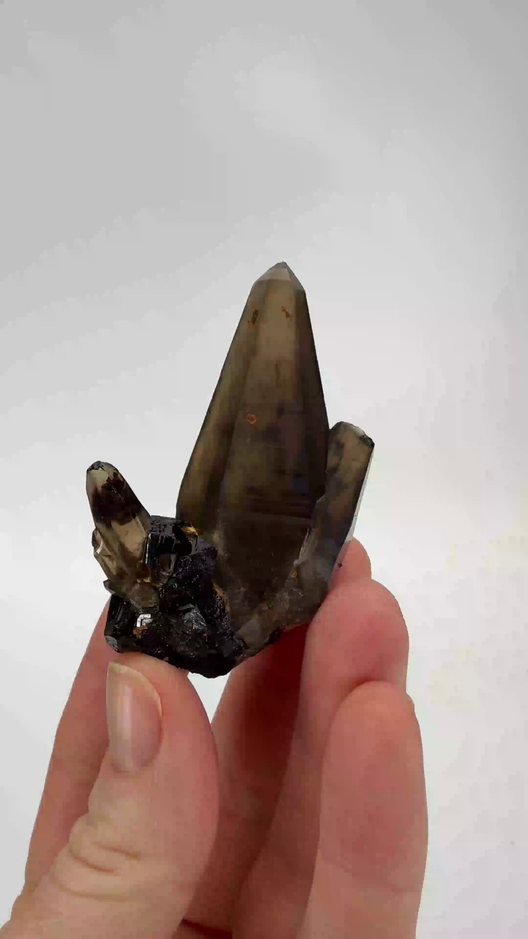 Smoky Quartz on Schorl from Namibia DX3511