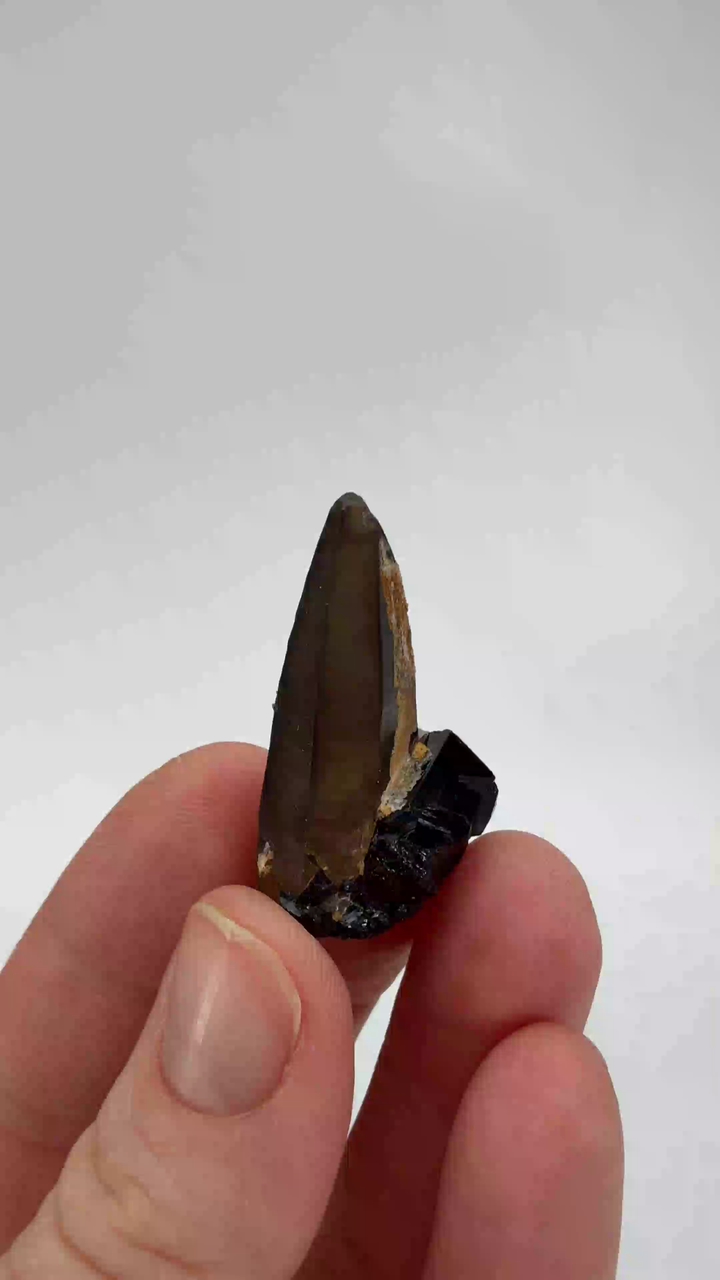 Smoky Quartz on Schorl from Namibia DX3527