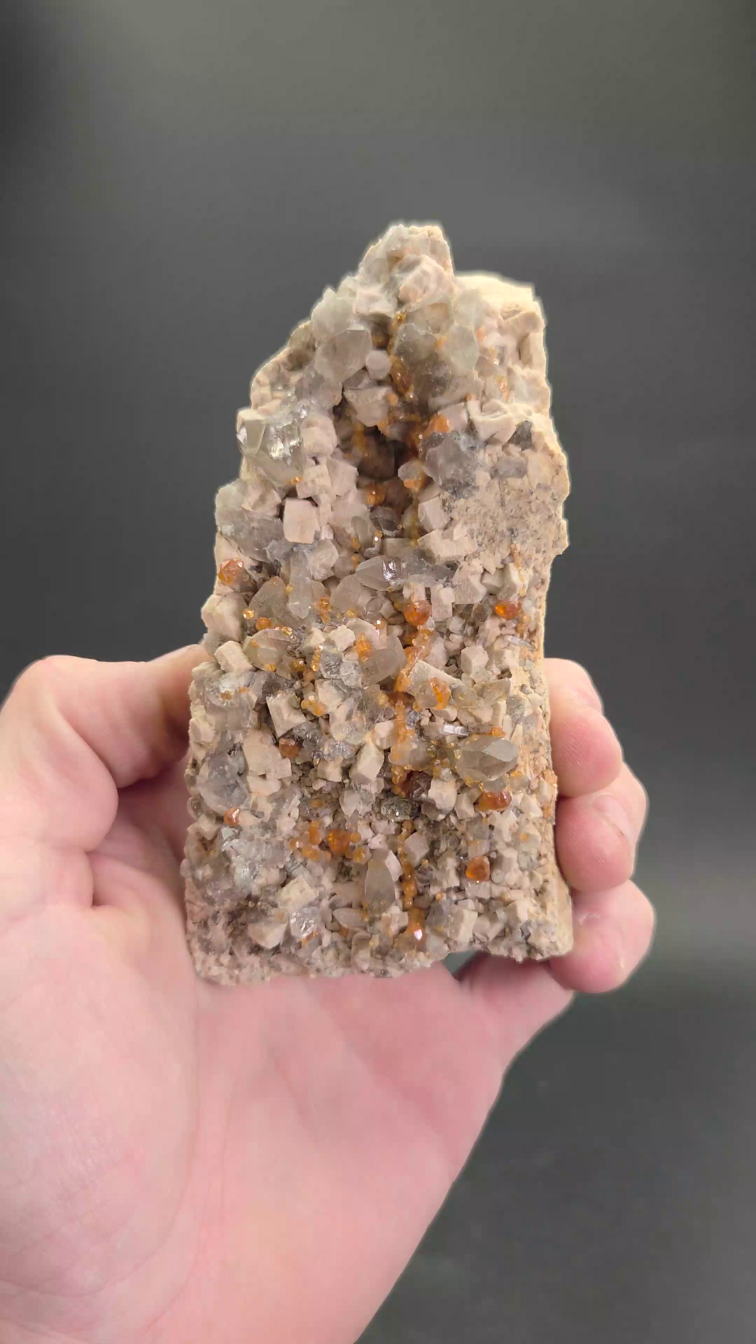 Tongbei Smoky Quartz and Garnet Specimen DX444