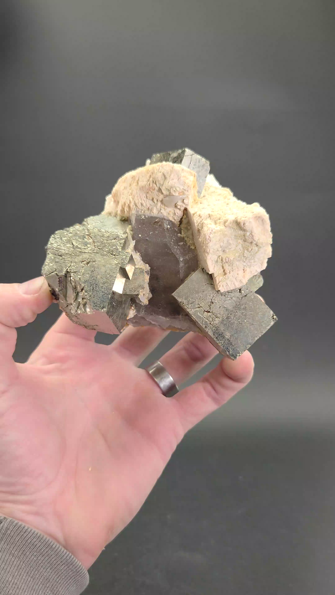 Pyrite, Quartz and Feldspar from Tongbei DX449