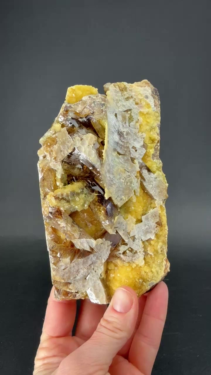 Barite on Calcite from Elk Creek DX454