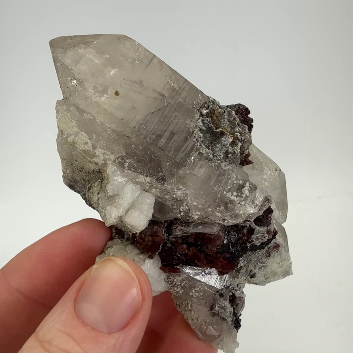 Quartz with Spessartine Garnet from Pakistan DX4614