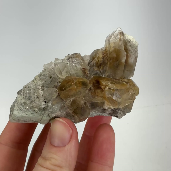 Quartz with Rutile and Brookite from Pakistan DX4615