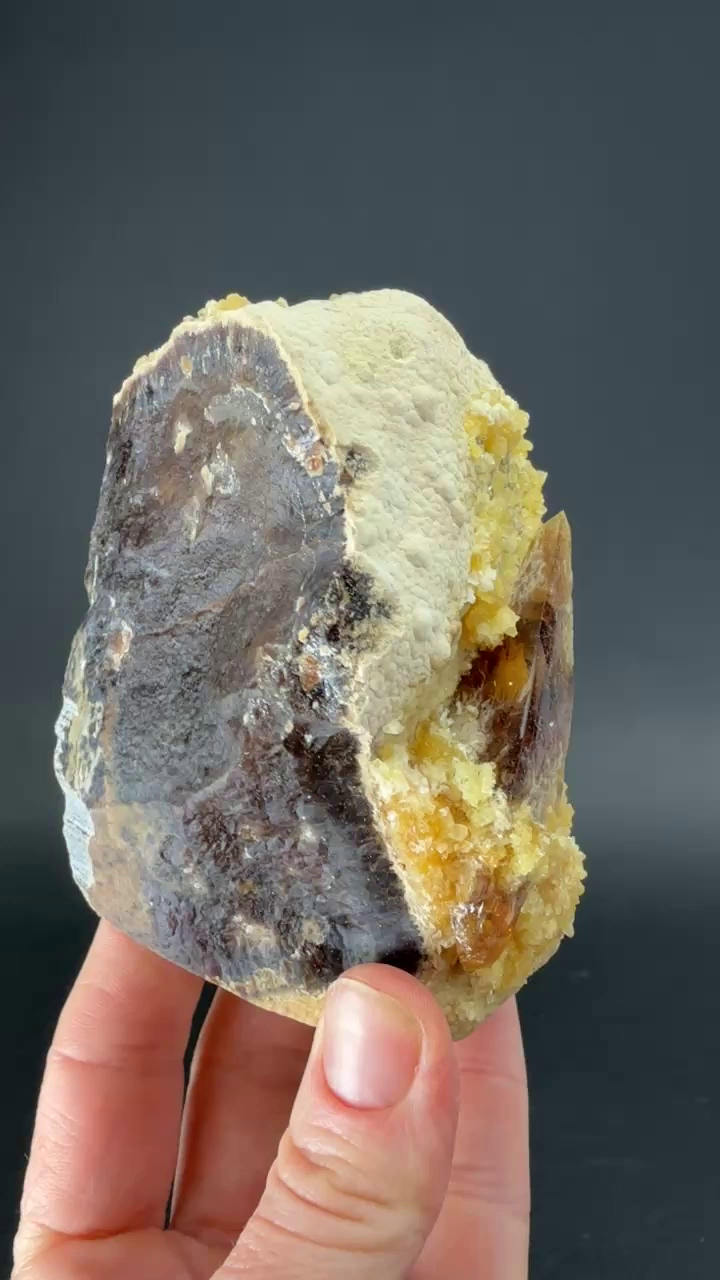 Barite on Calcite from Elk Creek DX476