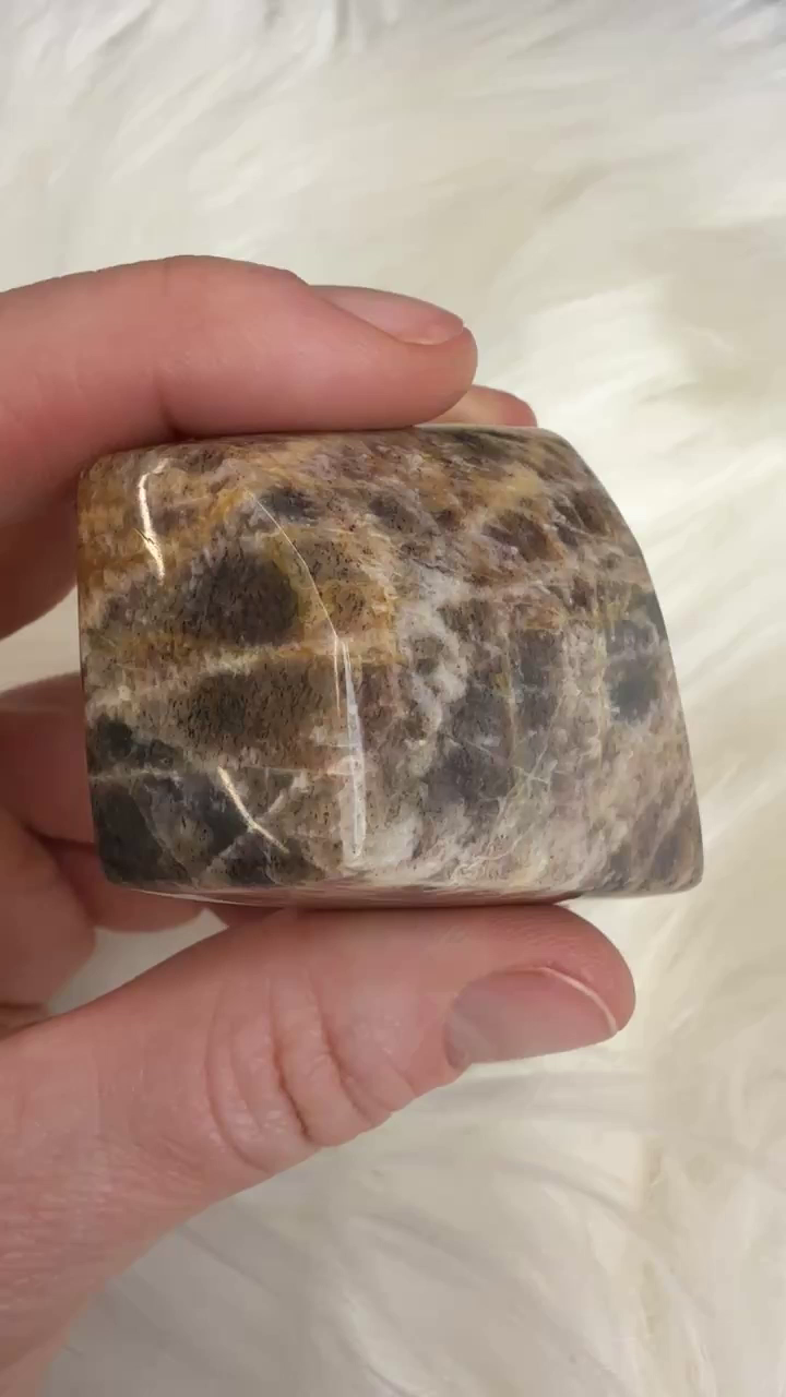 88 gram Polished Lattice Sunstone from Tanzania DX5033