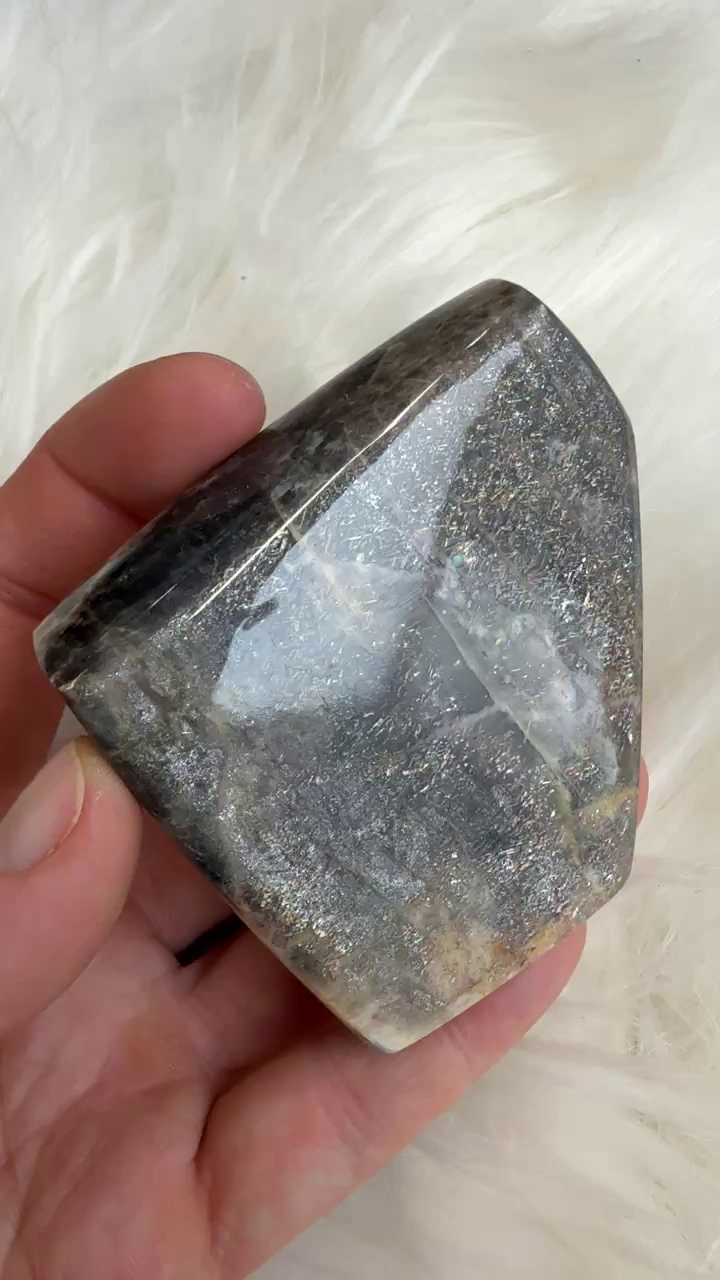 121 gram Polished Lattice Sunstone from Tanzania DX5039