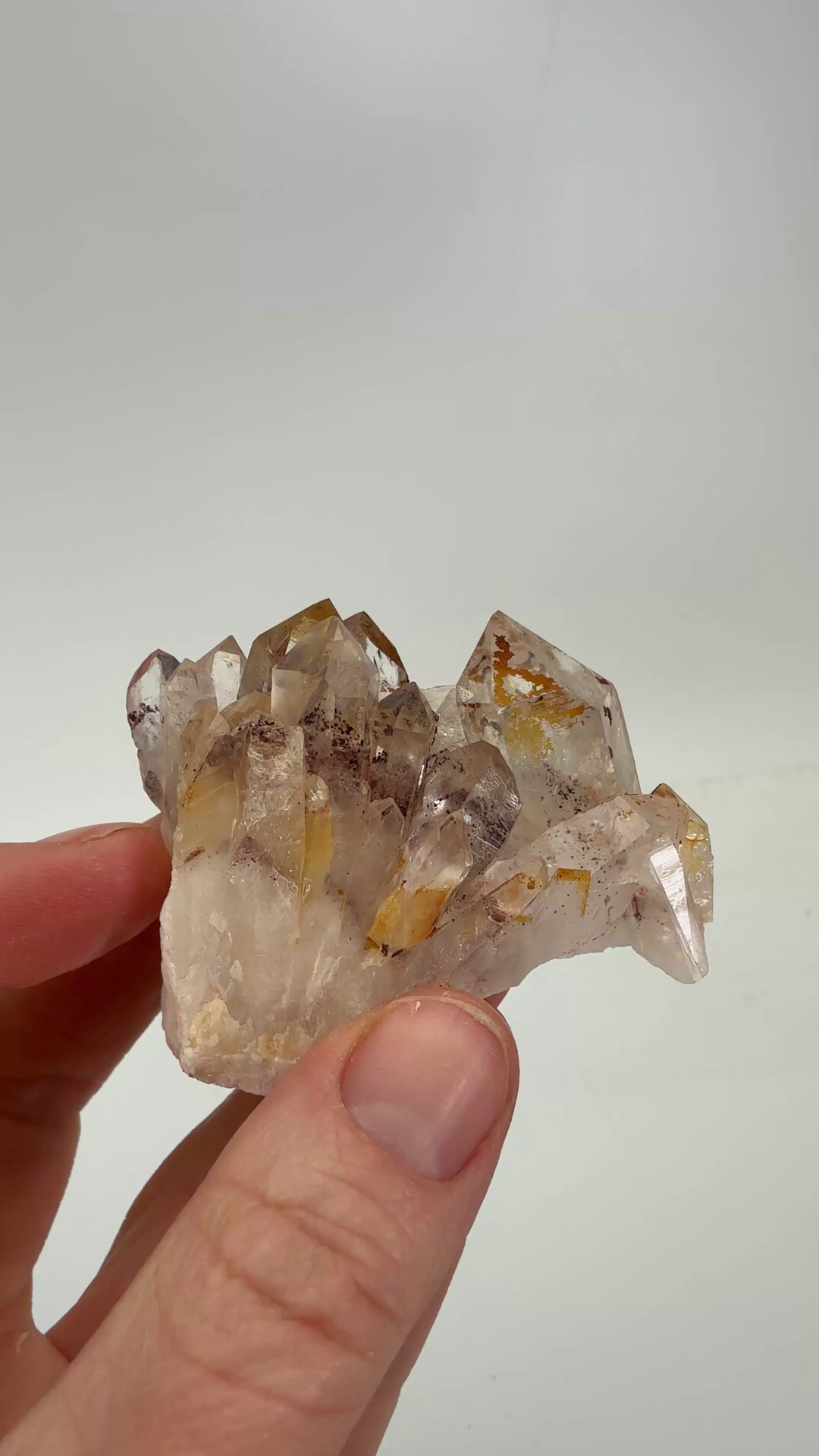 Hematite Phantom Quartz Cluster TD042