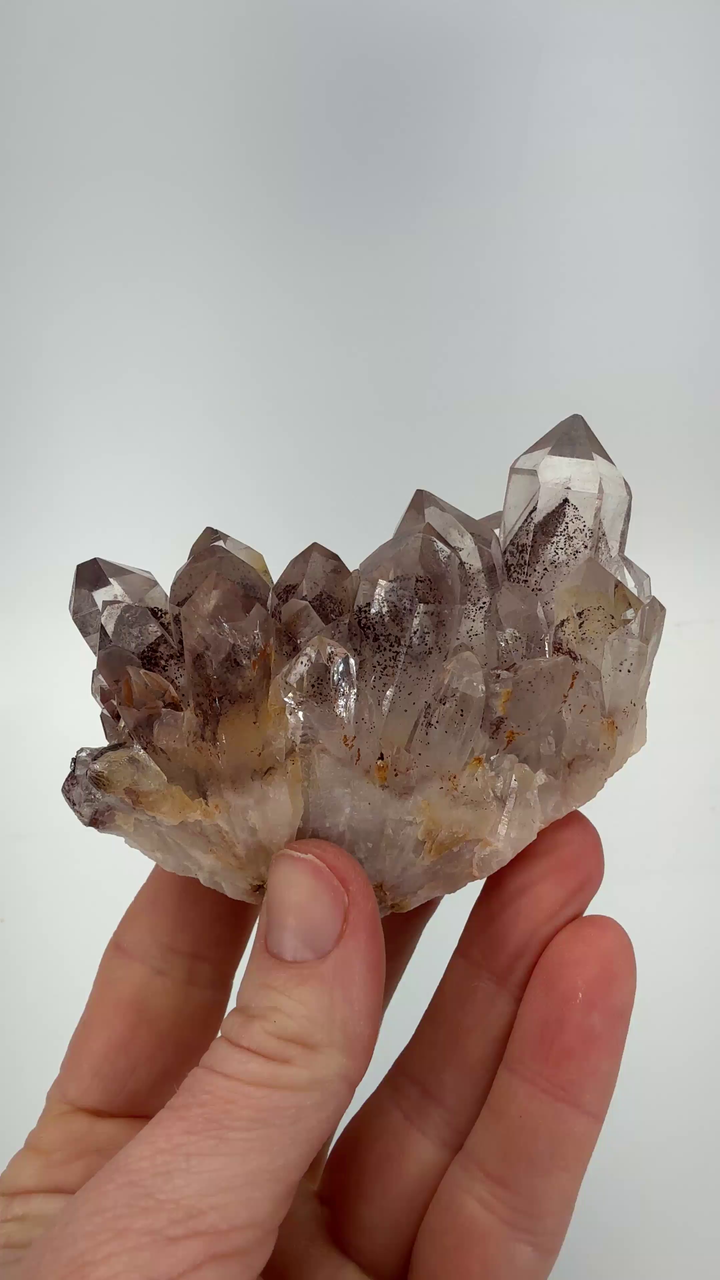 Hematite Phantom Quartz Cluster TD045