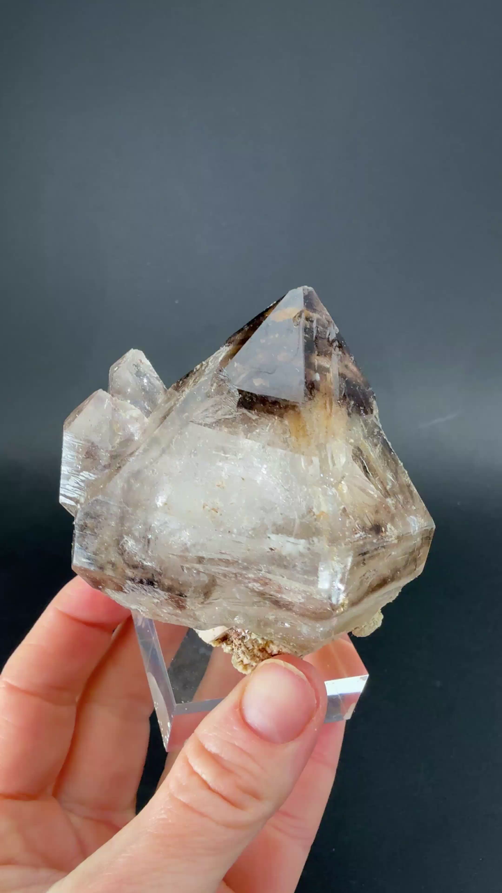 Smoky Skeletal (Elestial) Quartz from Tanzania TD1583
