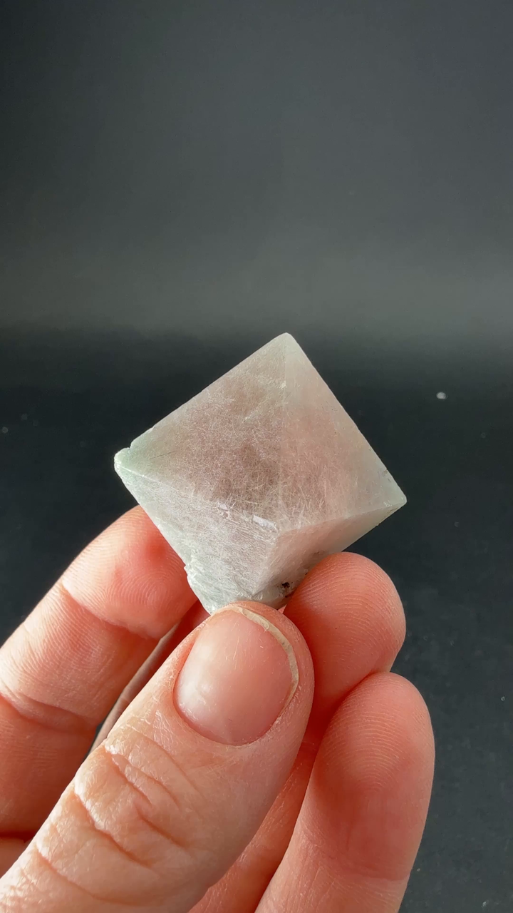 Octahedral Pink Fluorite with Bissolite from Inner Mongolia TD1922