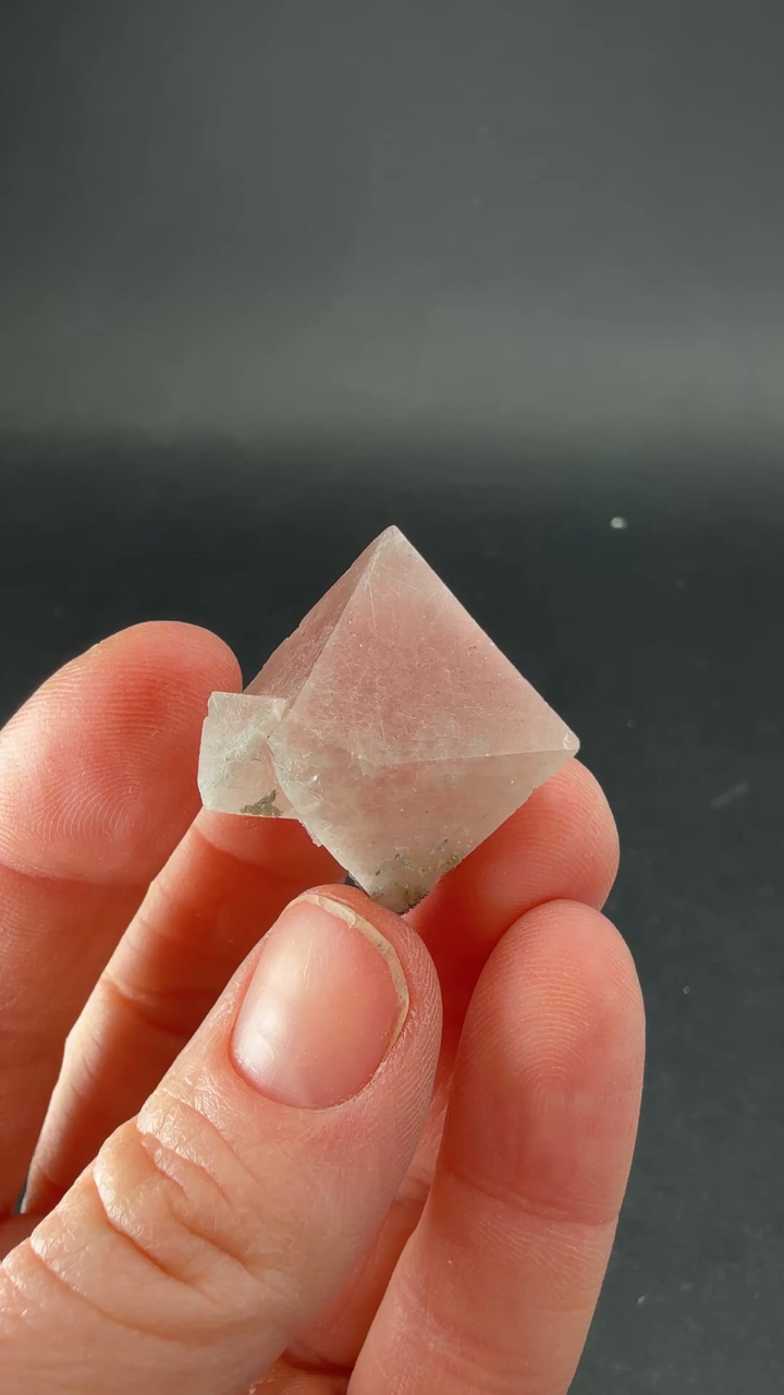 Octahedral Pink Fluorite with Bissolite from Inner Mongolia TD1931