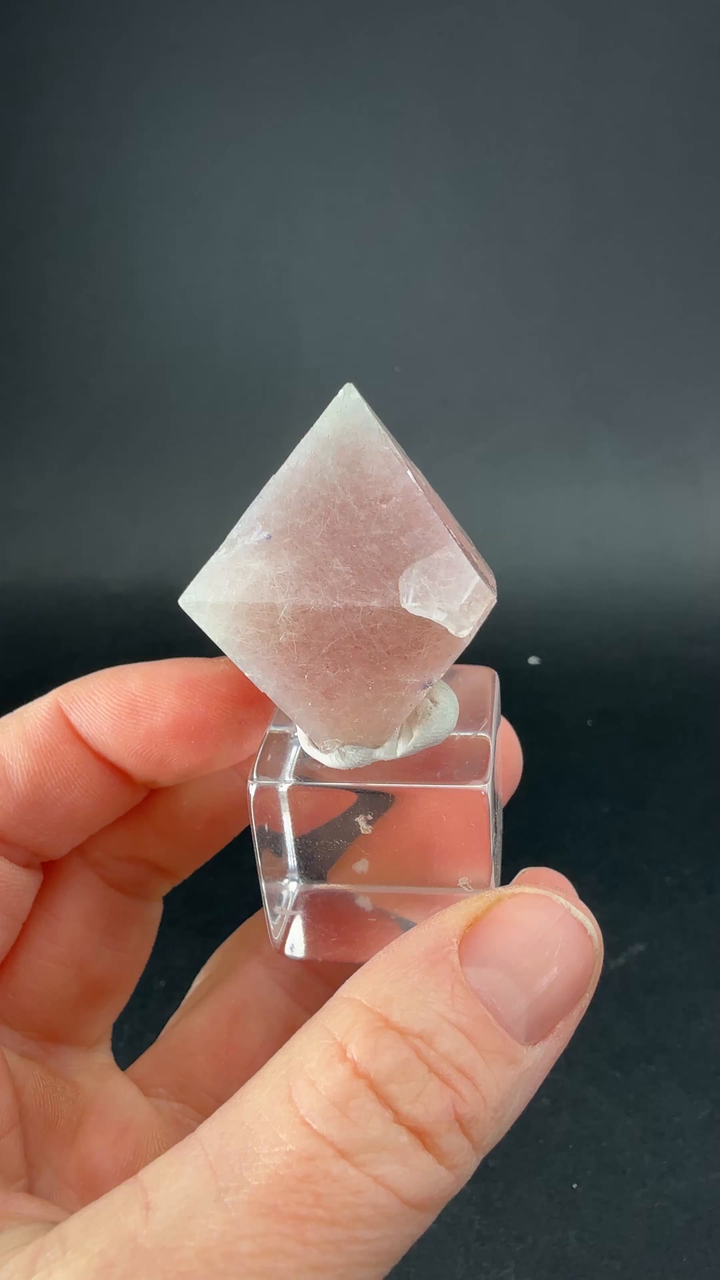 Octahedral Pink Fluorite with Bissolite from Inner Mongolia TD1939