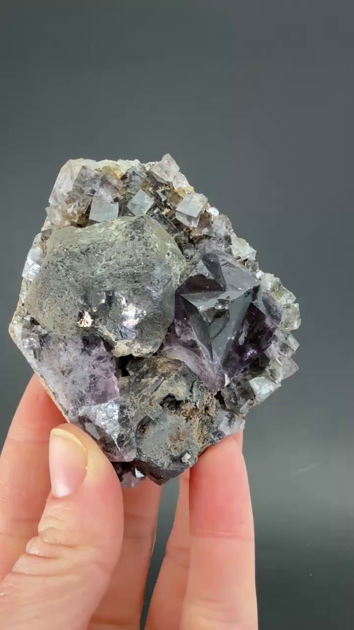 Purple Rain Pocket Fluorite Specimen