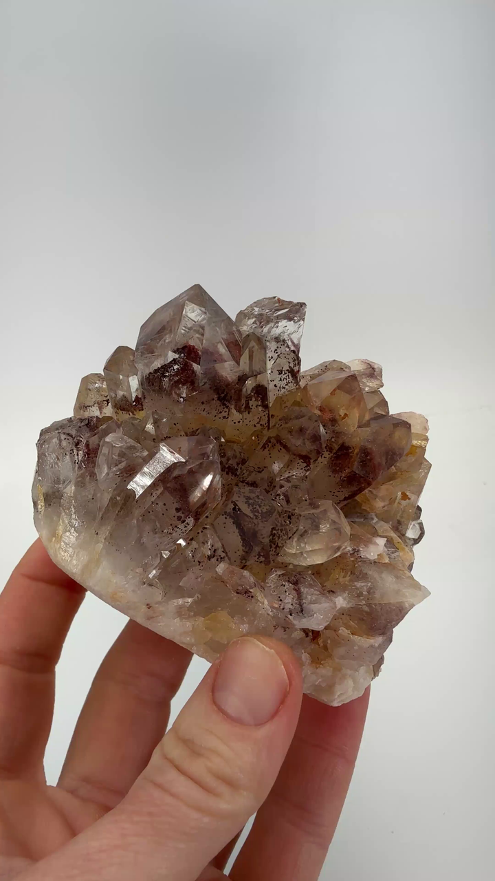 Hematite Phantom Quartz Cluster TD3241