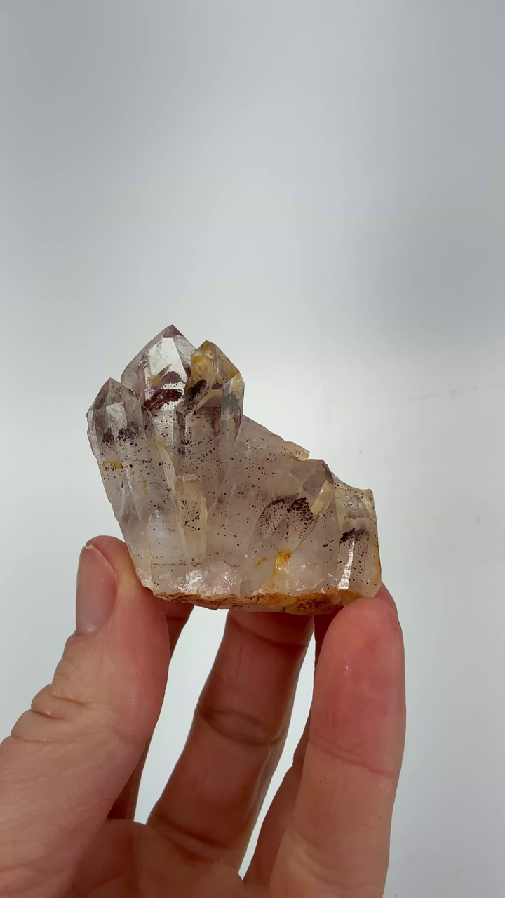 Hematite Phantom Quartz Cluster TD3250