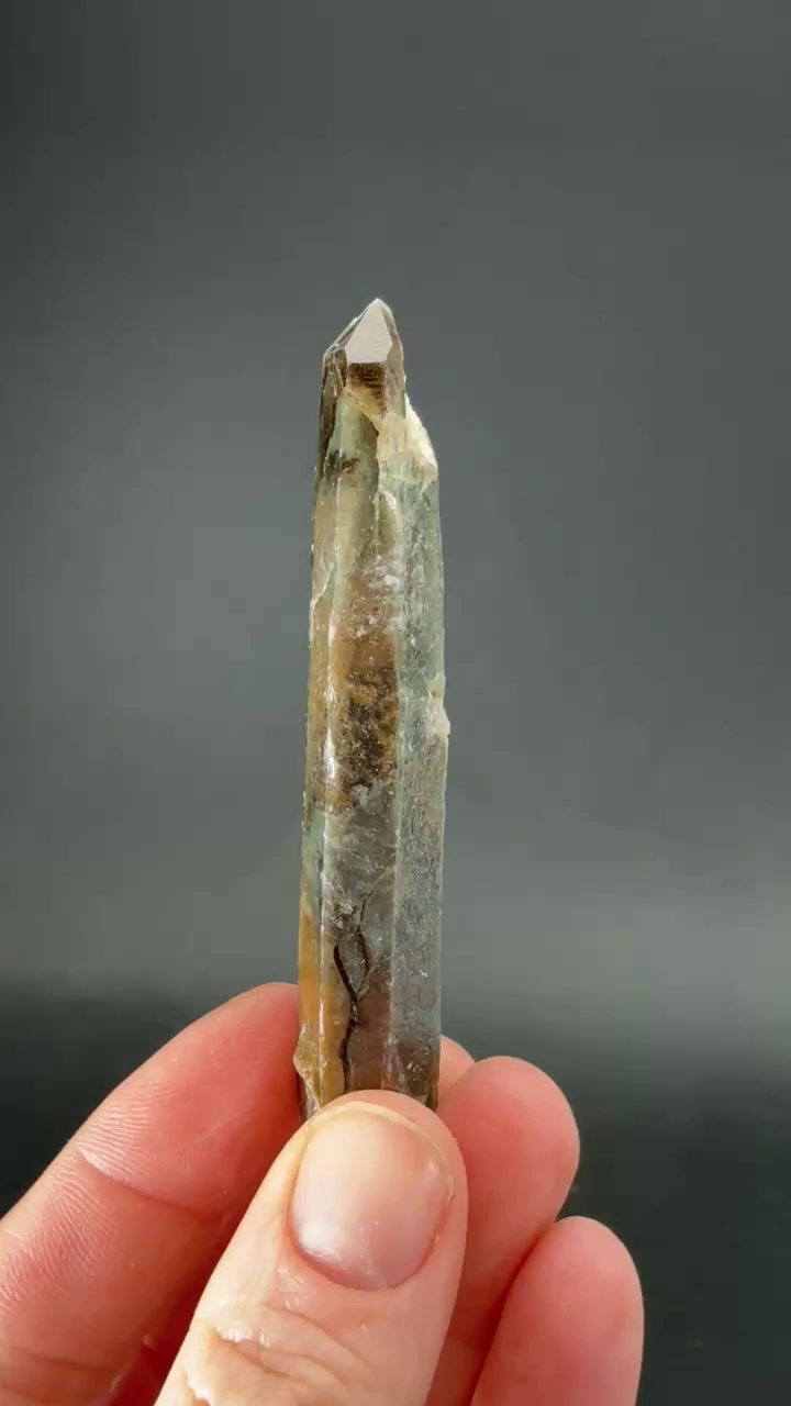 3" Smoky Quartz with Aegerine TD521