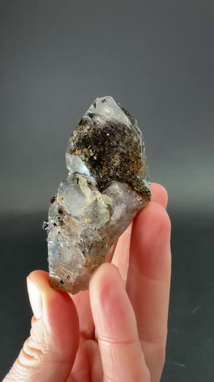 2.5" Smoky Quartz with Aegerine from Malawi TD554
