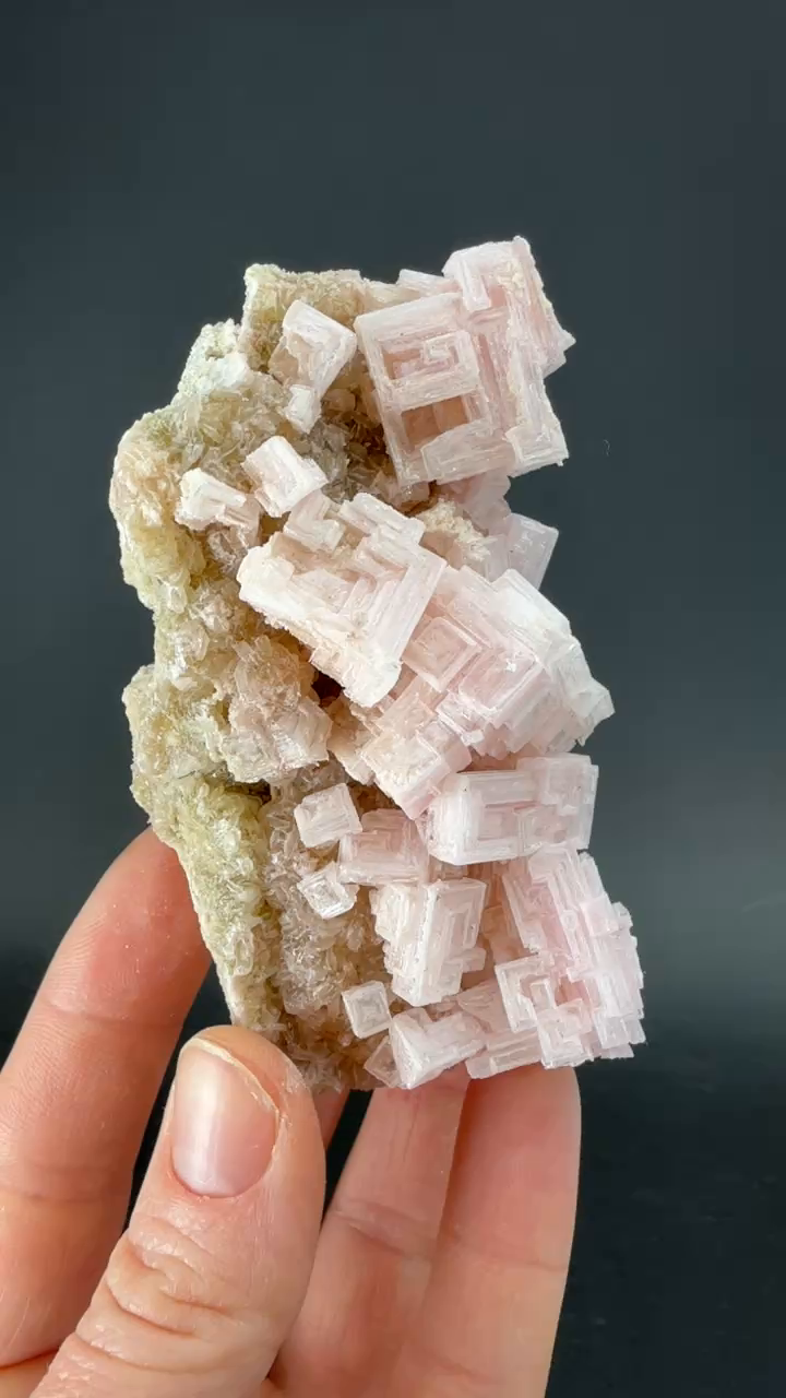 Pink Halite on Trona