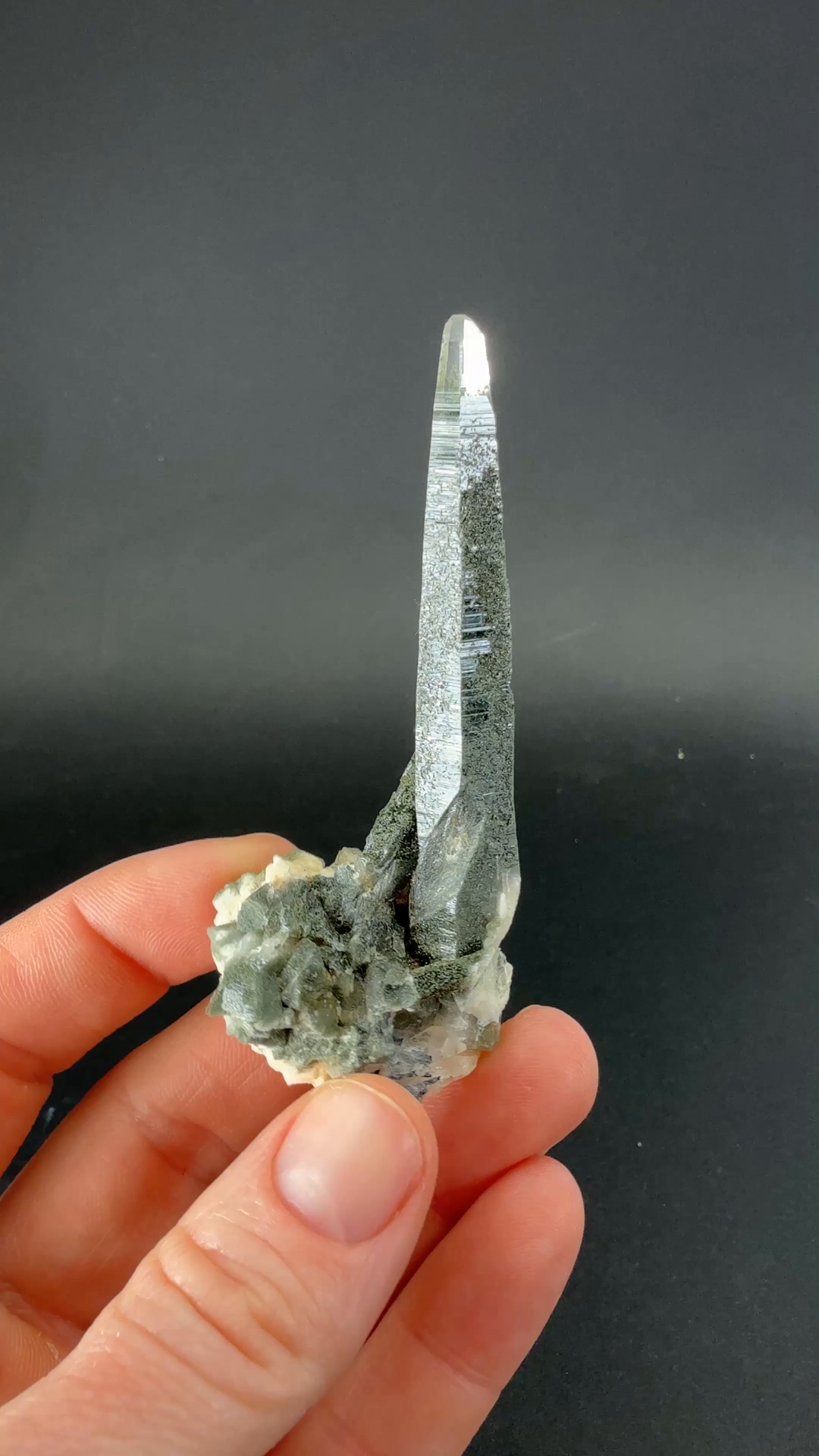 Chlorite Included Quartz from Mt. Ganesh, Nepal TF2163