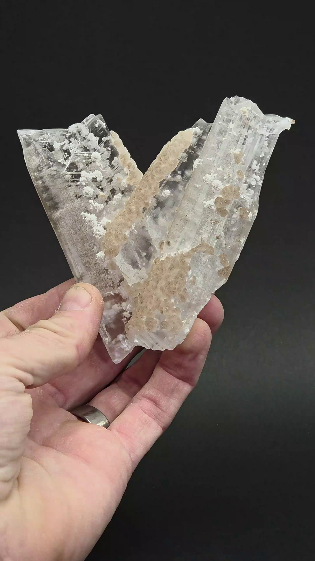 Selenite with Hydrozincite from Mexico TF2446
