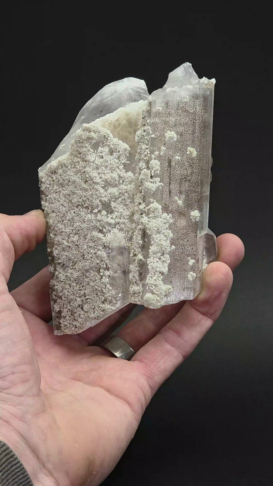 Selenite with Hydrozincite from Mexico TF2447