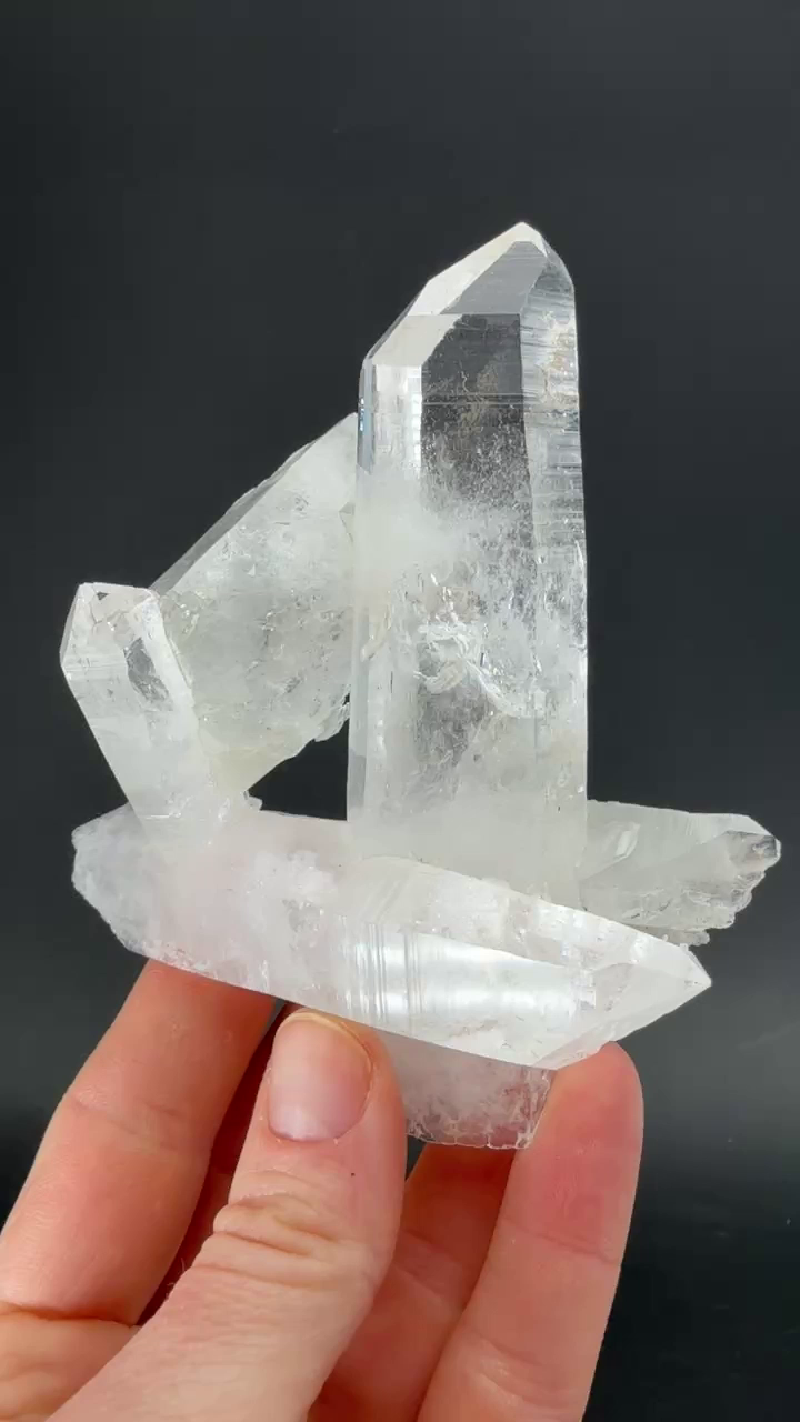 4" Colombian Lemurian Crystal Cluster TW205