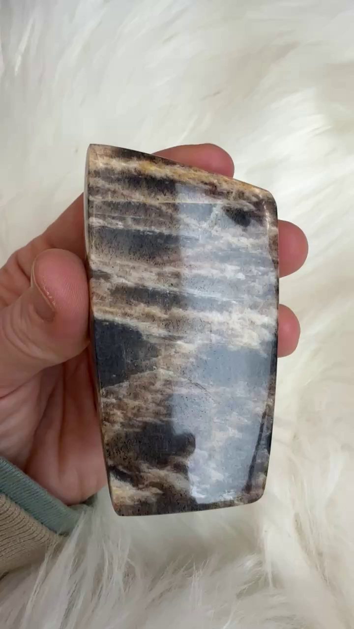 99 gram Polished Lattice Sunstone from Tanzania TZ1191